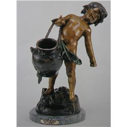 "WATER BEARER" BRONZE SCULPTURE - A. MOREAU