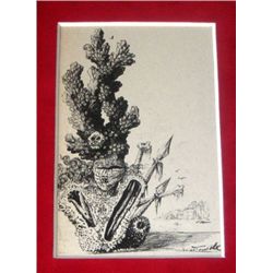 RARE ANTIQUE 1948 DALI LITHOGRAPH