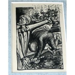 SCARCE ANTIQUE 1945 DALI LITHOGRAPH