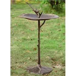 BIRD ON BRANCH SUNDIAL BIRDBATH