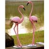 Image 1 : PINK FLAMINGO GARDEN SCULPTURES