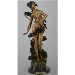 "NOVA LADY WITH SCARF" BRONZE SCULPTURE - A. MOREAU