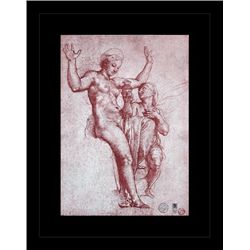 ANTIQUE GALLERY STAMPED LITHOGRAPH