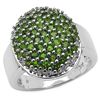 Image 1 : 2.22 CARAT GENUINE CHROME DIOPSIDE .925 STERLING SILVER RING