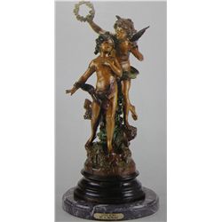 "LOVE SONG" BRONZE SCULPTURE - A. MOREAU