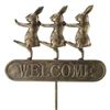 Image 1 : RABBIT PARADE WELCOME GARDEN STAKE