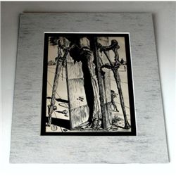 RARE ANTIQUE 1944 DALI LITHOGRAPH