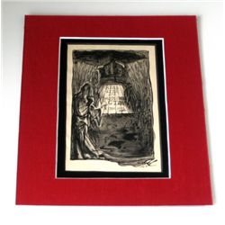 SCARCE ANTIQUE 1945 DALI LITHOGRAPH