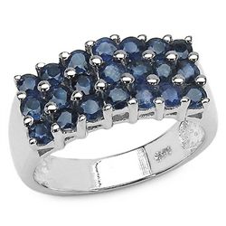 0.70 CARAT GENUINE BLUE SAPPHIRE .925 STERLING SILVER RING