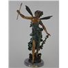Image 1 : "GIRL WITH ROSE" BRONZE SCULPTURE - A.  MOREAU