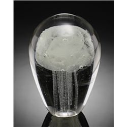 ART GLASS WHITE JELLYFISH GLOW IN THE DARK