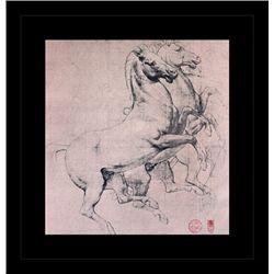 ANTIQUE GALLERY STAMPED LITHOGRAPH