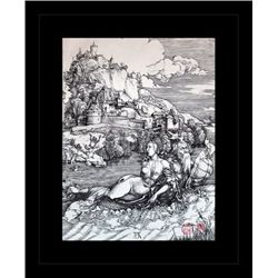 ANTIQUE GALLERY STAMPED LITHOGRAPH