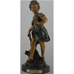 "MOREAU BOY" BRONZE SCULPTURE - A. MOREAU