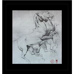 ANTIQUE GALLERY STAMPED LITHOGRAPH