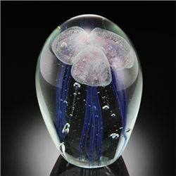 ART GLASS TRIPLE JELLYFISH GLOW IN THE DARK