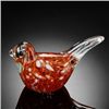 Image 1 : HAND CRAFTED ORANGE ART GLASS BIRD