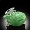 Image 1 : HAND CRAFTED GREEN ART GLASS BUNNY