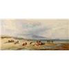 Image 1 : Edward Duncan 1858, Swansea from the Black Pill, watercolour, signed, dated and inscribed on a la...