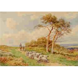 J*** B*** Noel, crossing the common, Worcestershire, watercolour,  signed, 24 x 36 cm  See illust...