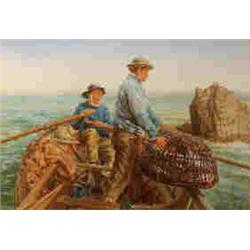 Charles Napier Hemy, the lobster boat, watercolour, signed & dated 1897, 43 x 65 cm  See illustra...