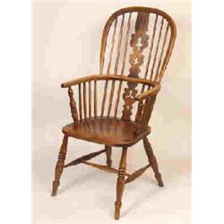 A Victorian Kitchen Armchair, with a pierced 'Christmas Tree' back   See illustration £100-150...