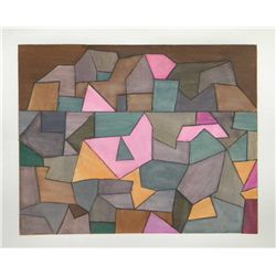 Paul Klee Pochoir "Village On The Rocks"