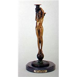 "FEMALE CANDLESTICK" BRONZE SCULPTURE - MCCARTAN