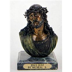 "JESUS BUST" BRONZE SCULPTURE - MICHAEL S.