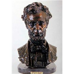  ABRAHAM  LINCOLN  BRONZE SCULPTURE - G.  BISSELL