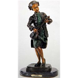 "MOZART" BRONZE SCULPTURE - P.  DUBOIS