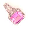 Image 1 : 5.0 CTW. PINK SAPPHIRE & DIAMOND PENDANT IN 10KY GOLD