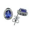 Image 1 : 14KW TANZANITE & DIAMOND EARRINGS