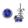 Image 1 : 14KW TANZANITE & DIAMOND EARRINGS