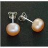 Image 1 : 7 MM PINK PEARL STUD EARRINGS