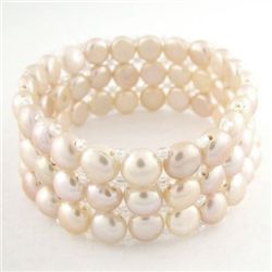 PEACH PINK PEARL BRACELET