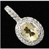 Image 1 : 3 CTW CITRINE & DIAMOND PENDANT 10KW