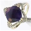 Image 1 : 4.74 CTW. SAPPHIRE & DIAMOND RING - 10KY GOLD