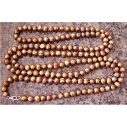 GENUINE 30" CHOCOLATE CULTURED PEARL NECKLACE