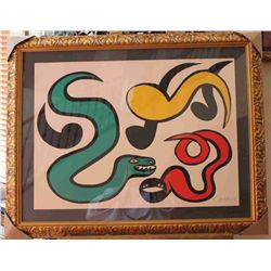 "CHOICE OF COLOR" BY CALDER - HAND SIGNED ORIG. LITHOGRAPH