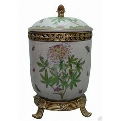 HAND PAINTED PORCELAIN JAR