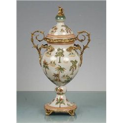 PORCELAIN LIDDED VASE