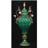 Image 1 : PORCELAIN URN WITH BRASS ACCENTS