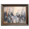 Image 1 : "CITYSCAPE - 1" - ORIGINAL OIL ON CANVAS