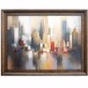 Image 1 : "CITYSCAPE - 4" - ORIGINAL OIL ON CANVAS