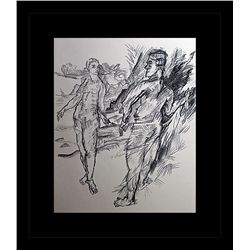 Oskar Kokoschka Erotic Sketch Lithograph
