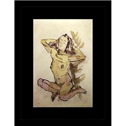 Oskar Kokoschka Erotic Sketch Lithograph