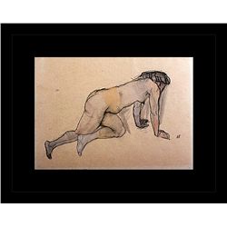 Oskar Kokoschka Erotic Sketch Lithograph