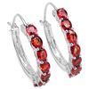 Image 1 : Orange Sapphire & Sterling Silver Earrings.