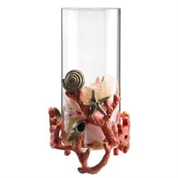 CORAL & SHELL VASE